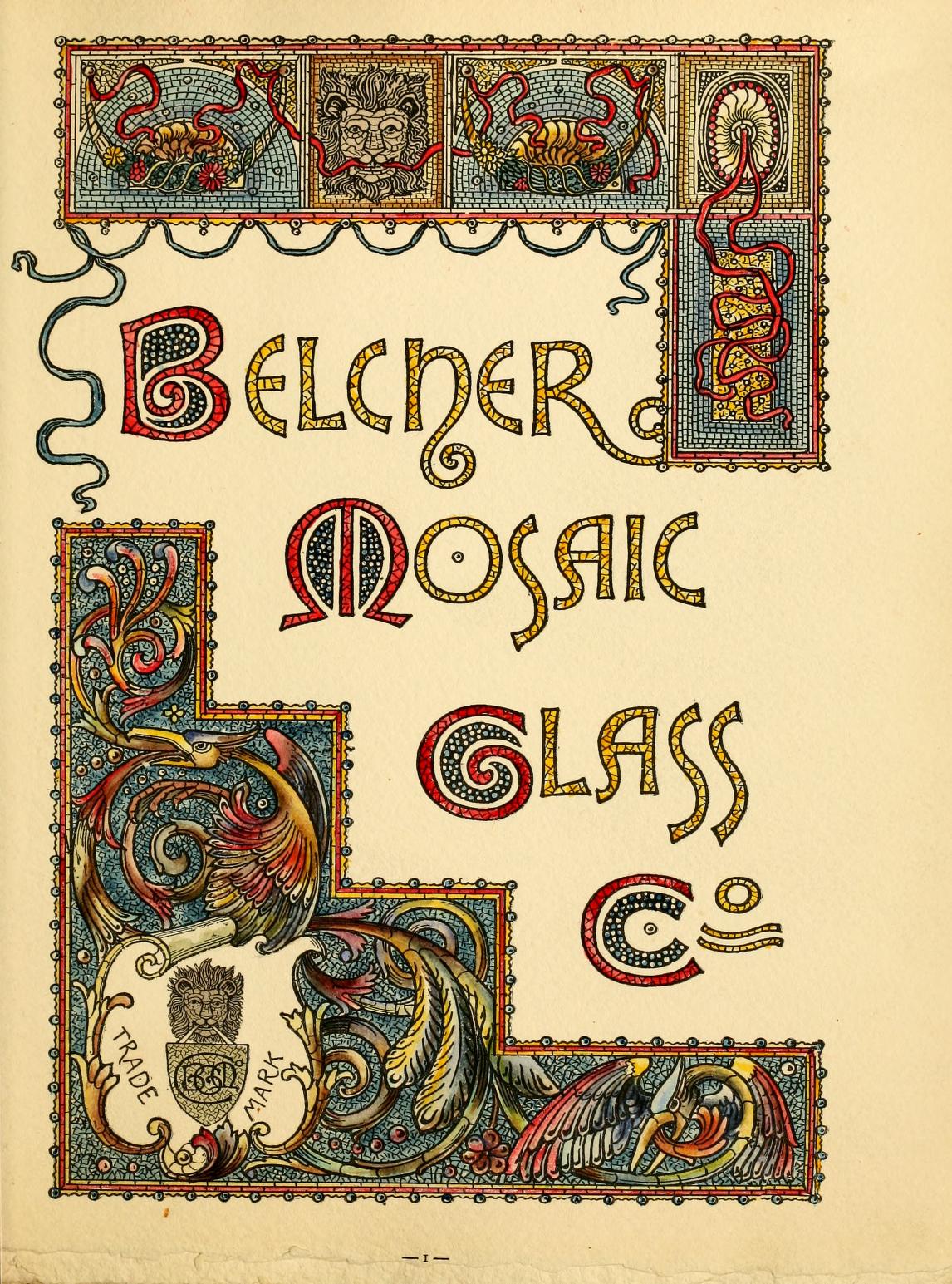 Catalogue from Belcher Mosaic Glass Co. (1886) – The Public Domain 